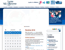 Tablet Screenshot of lyceevaldegaronne.com